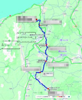今回の予定ルート。状況に応じて適宜自由に走ります。