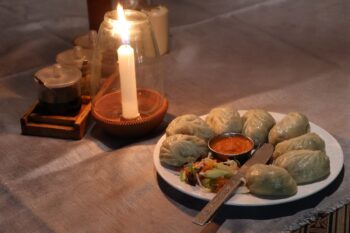 旅の最後はチベット料理で。
