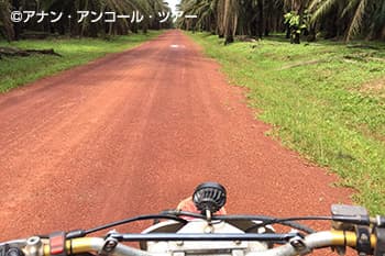 郊外に出れば赤土のダートが始まります