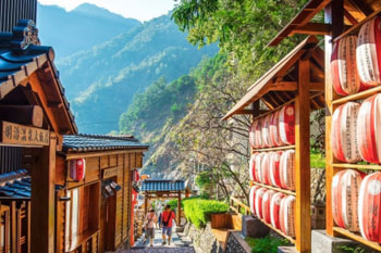 日本的な谷関温泉